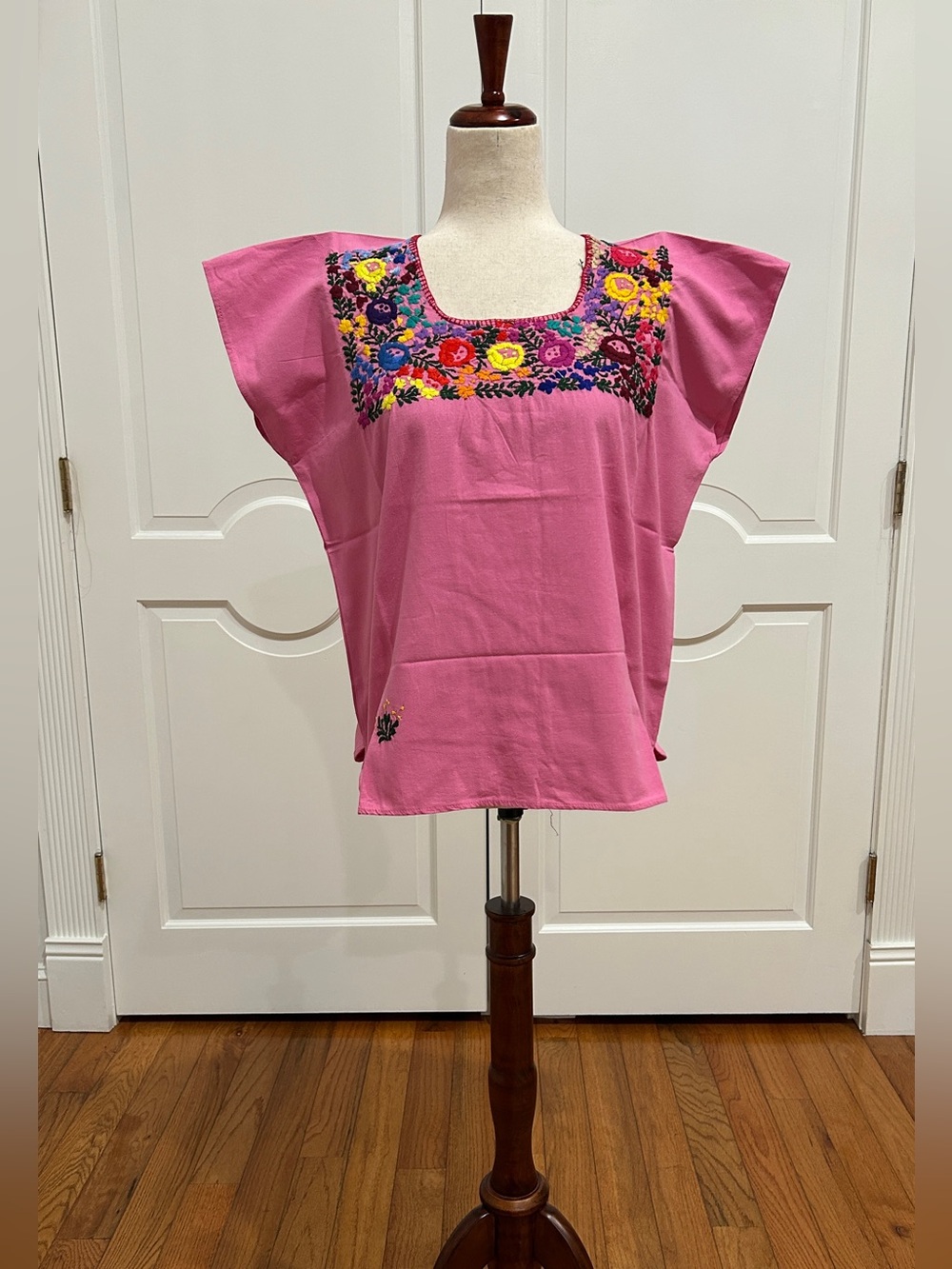 Hand Embroidered Artisan Top, Boho, Hippie, Hand Made. One of A Kind.